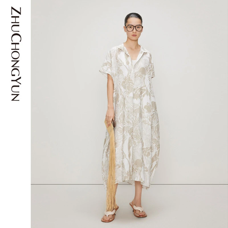 【粉丝专享】ZHUCHONGYUN连衣裙女夏新款裙子短袖长裙