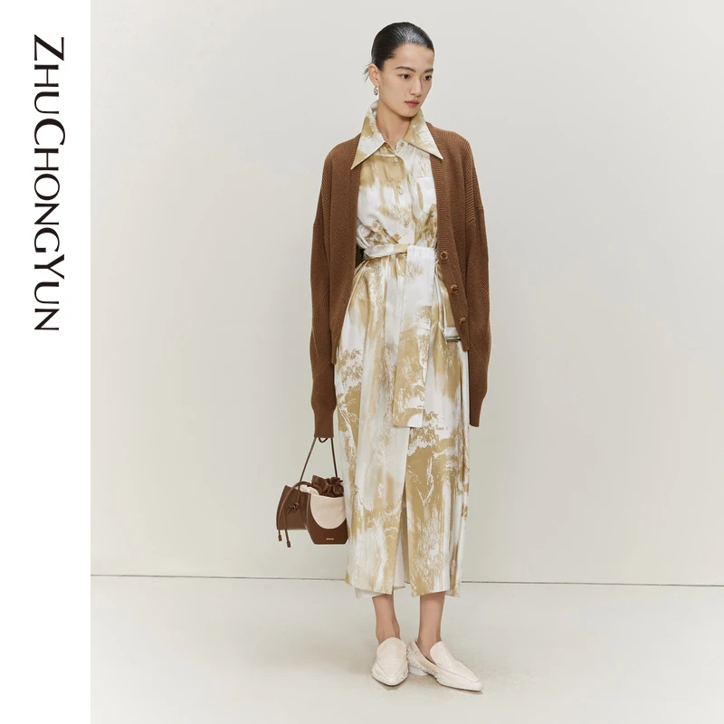 【芳芳精选】ZHUCHONGYUN简约宽松针织开衫女士