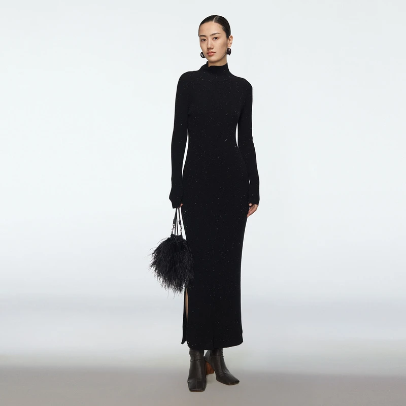 【平子精选】ZHUCHONGYUN简约收身显瘦中长款毛针织衫