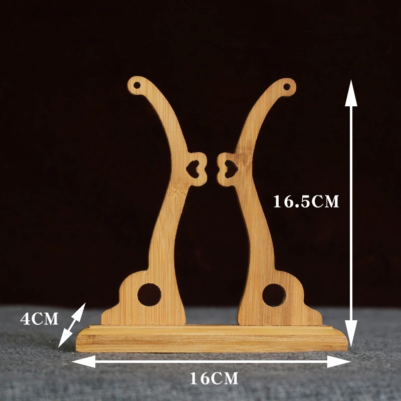 扇架楠竹团扇架宫扇展示架底座扇拖木制竹制竹子扇座批发扇子支架