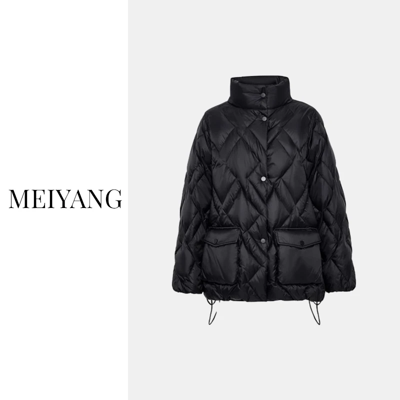 【现货】美洋MEIYANG 菱形空间 保暖轻便时尚菱格短羽绒服外套