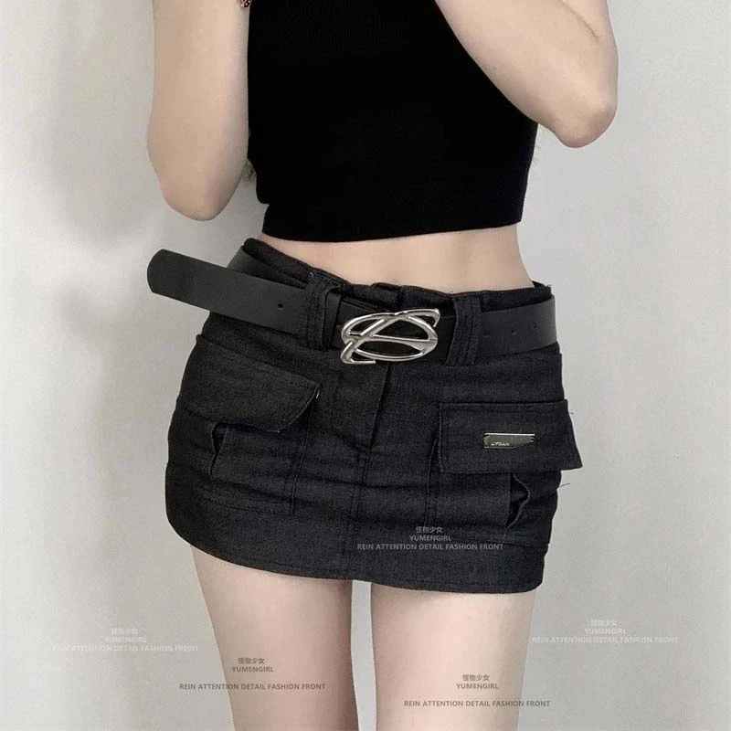 未来无限甜酷辣妹牛仔裤腰带短裙小众设计感高级感新款皮带配饰