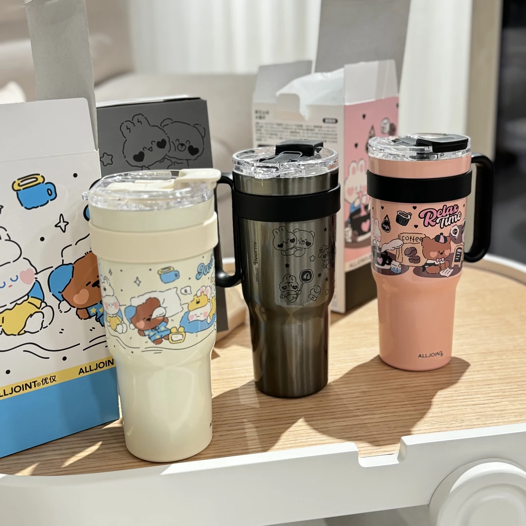 文化创意杯涂鸦杯保温杯吸管杯