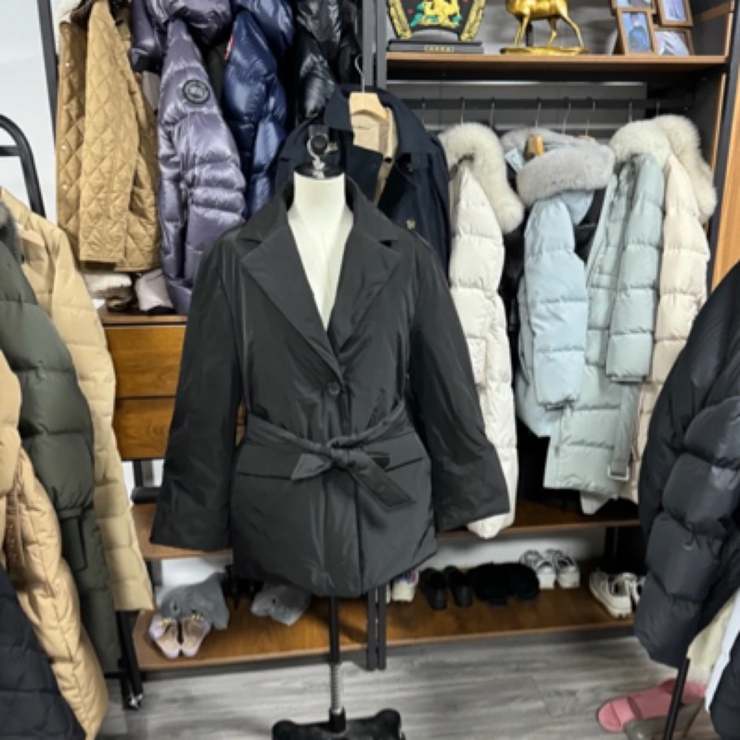 女士八零鹅绒N244款西服羽绒服