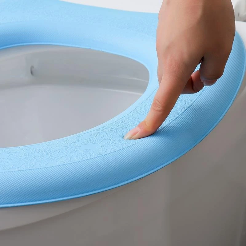 家用日式冬季加厚粘贴式套合租房可水洗坐垫防水硅胶泡沫马桶垫