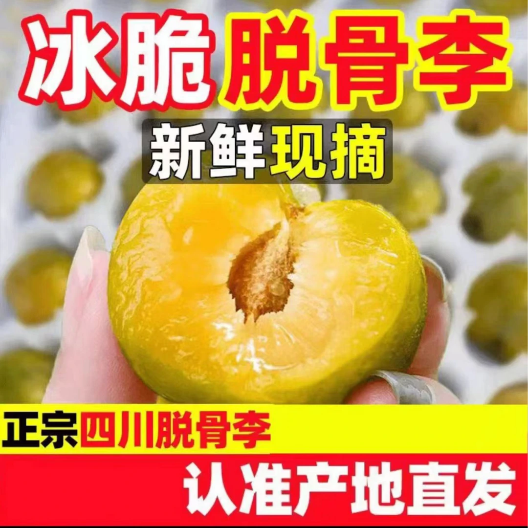 新鲜酸甜口当季水果清脆李子脱骨空心李子多汁5斤现采摘孕妇水果