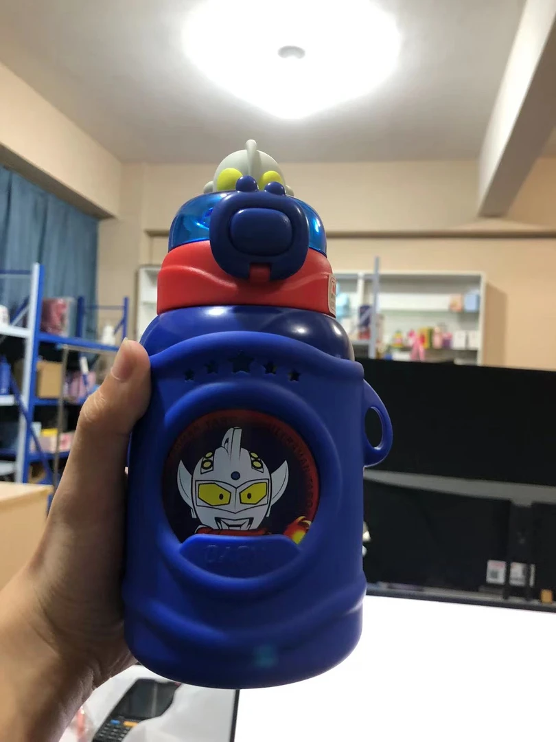 奥特曼可爱保温杯小学生幼儿园大容量防摔便携两用防漏保温杯