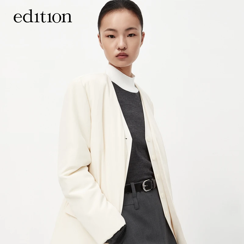 【赵老板专属】edition假两件真丝西装夹棉外套#EBC3COT017