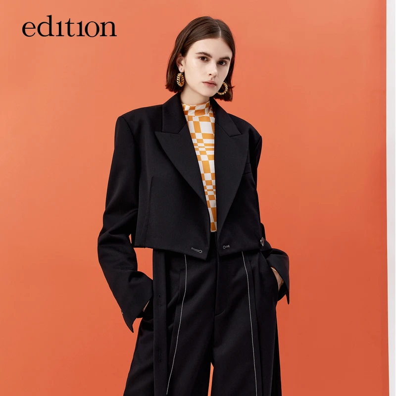 商场同款edition短款西装女腰带女绅士西装气质#EBB3BLA002