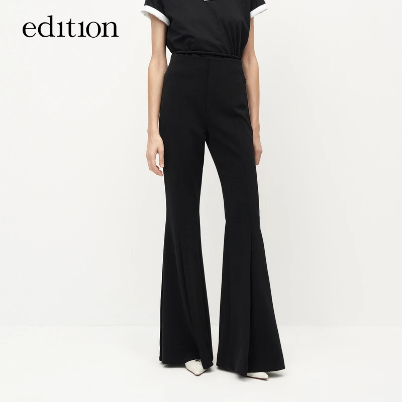 【商场同款】edition复古高腰弹力喇叭裤女#EBC3PAT041