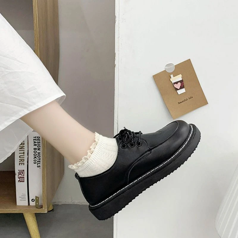 小皮鞋女平底可爱英伦风JK制服鞋2022春季新款学生复古洛丽塔单鞋