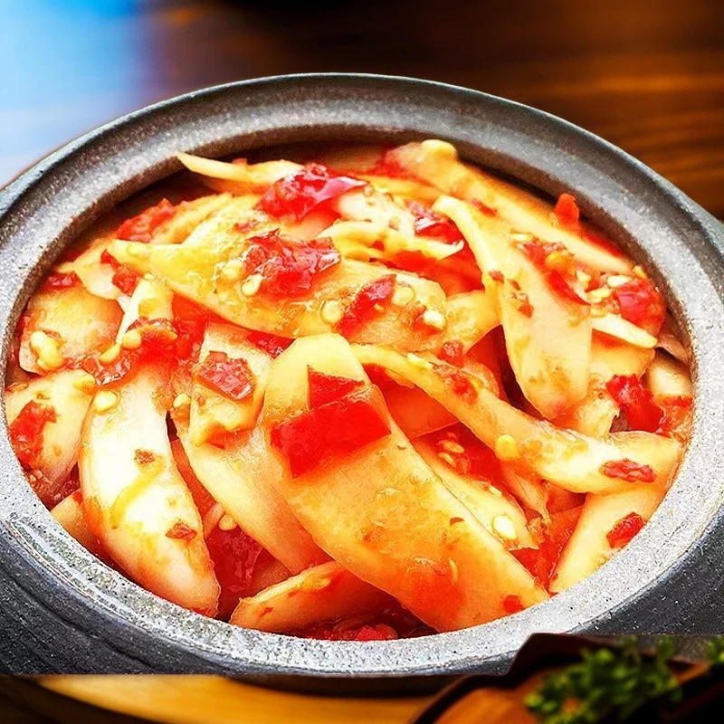 老坛剁椒生姜片湖南特产腌制酸辣嫩姜剁辣椒酸辣脆嫩仔姜下饭菜