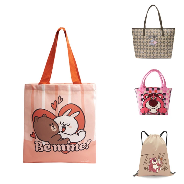 阪织屋迪士尼系列联名款双肩包拉链包托特包帆布包休闲时尚文艺包