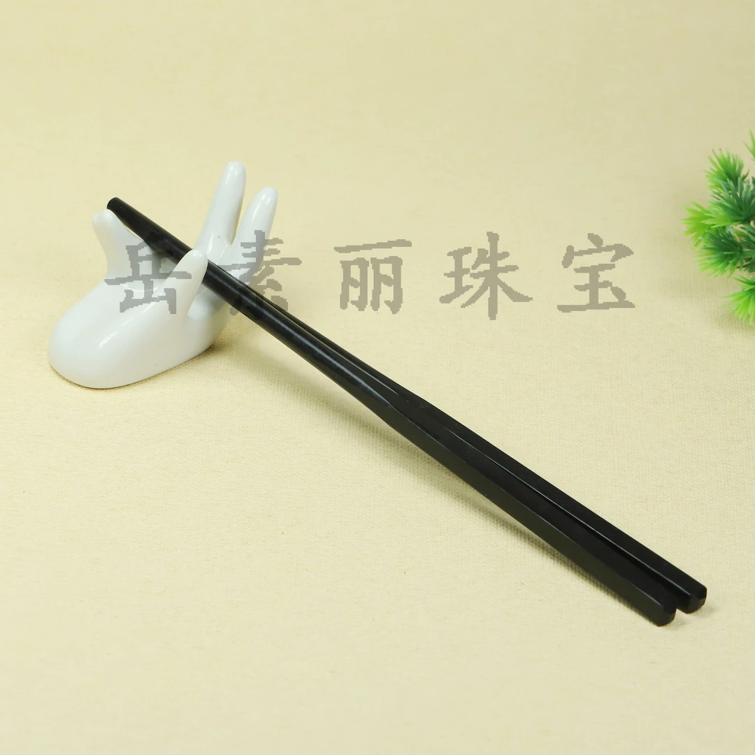 天然 药王石  筷子 一双