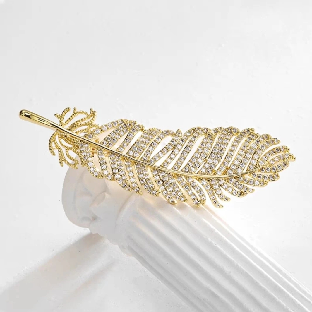 多钻羽毛新款胸针白色大号时尚大衣西服毛衣衬衫裙子晚礼服等配饰