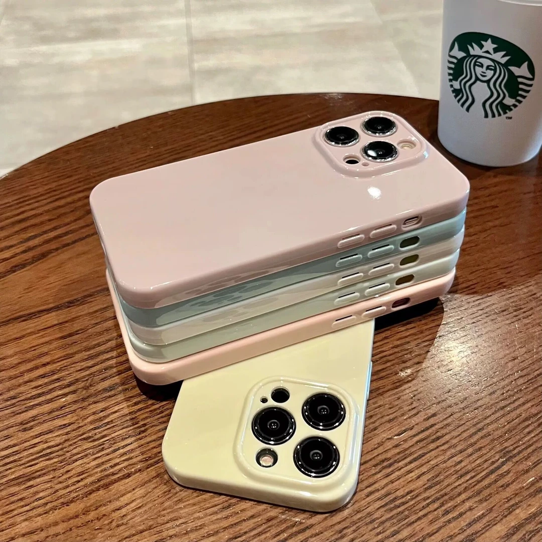 纯色果冻马卡龙iphone15promax手机壳苹果14简约风格12防摔13xr软