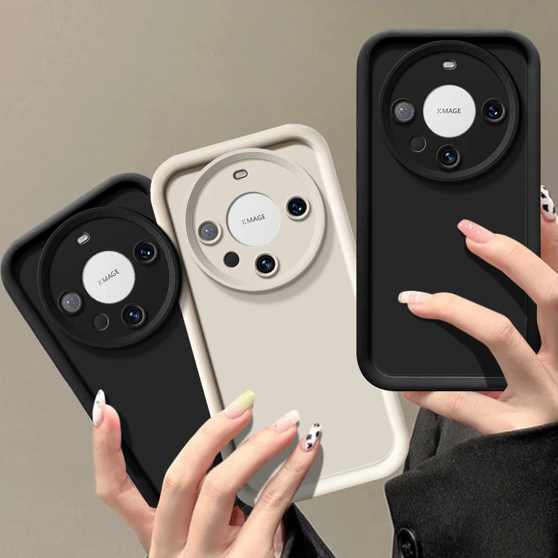 天眼阶梯华为mate60pro手机壳加厚防摔mate60pro壳全包保护套纯色