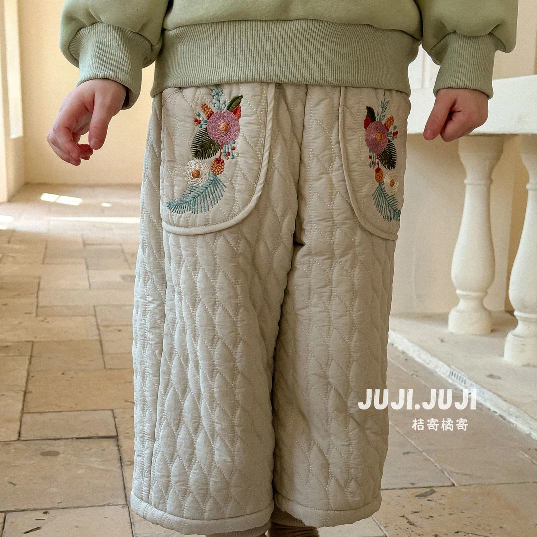 juji•橘寄【眷冬】女童束脚棉裤D8228儿童宝宝加绒加厚保暖韩版秋冬