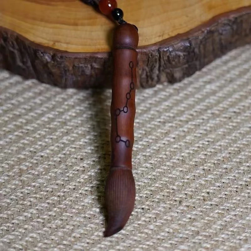 天然雷击枣木文昌笔家居用品摆件文昌笔书桌纯手工一体雕刻挂件