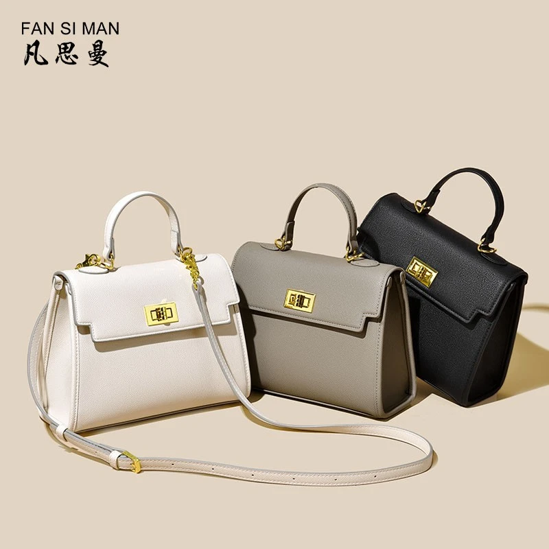 定制款时尚高级质感女包小众设计凯莉包韩版简约洋气单肩斜挎包