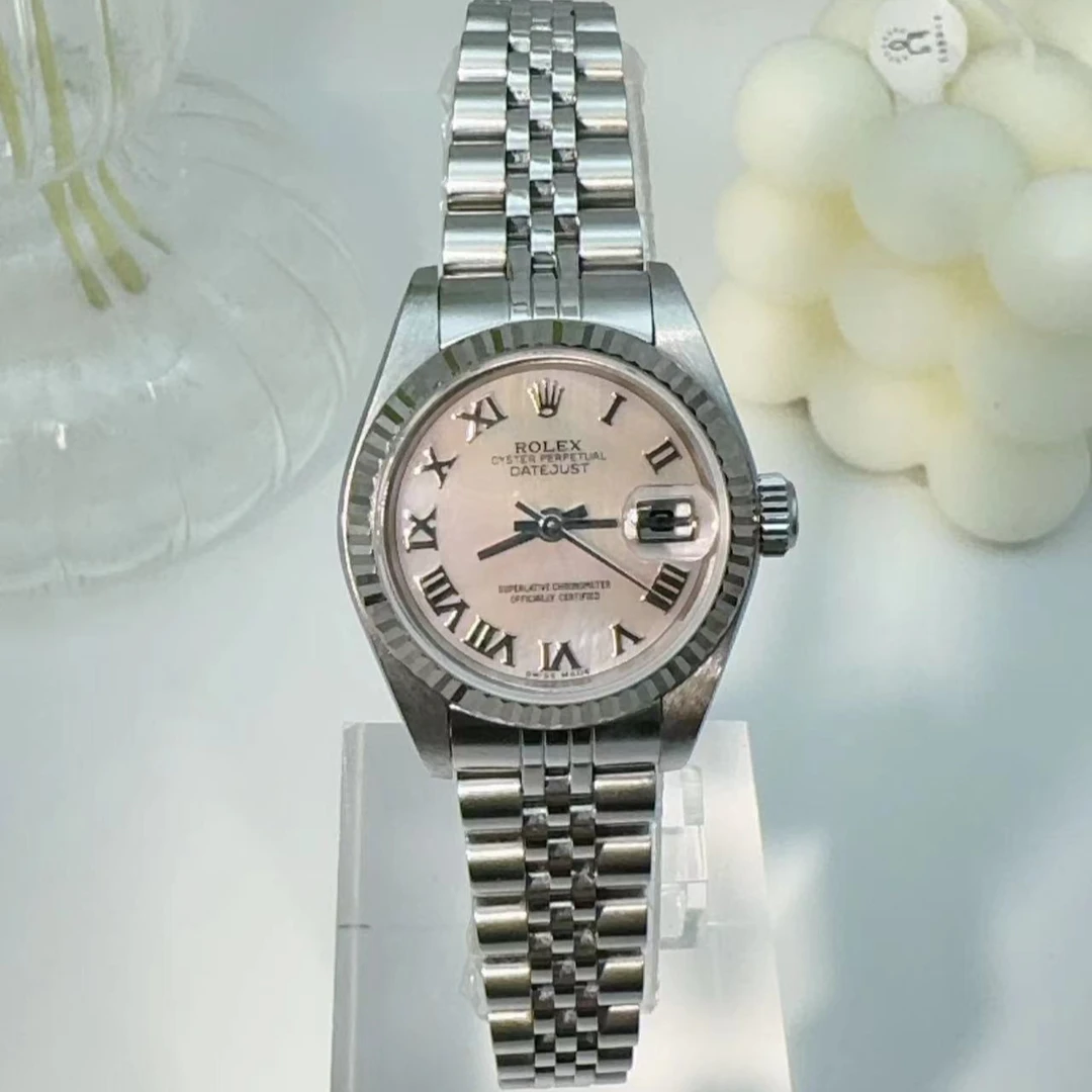 95新 Rolex/劳力士 79174 稀缺彩贝母盘面罗马刻度 表径26mm 单表