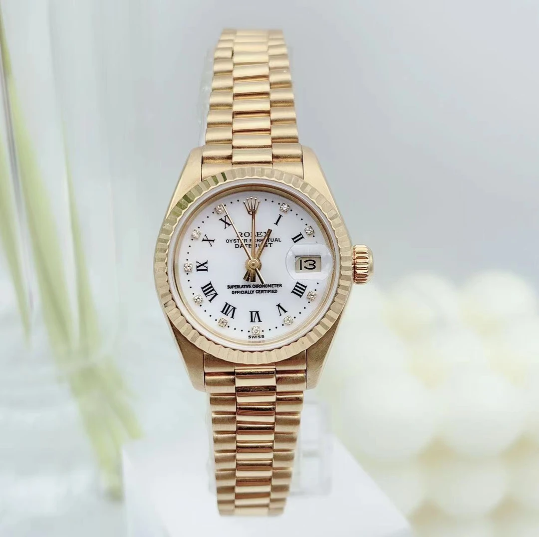 99新 Rolex/劳力士 日志 69178 表径26mm 白罗马钻石双刻度 单表