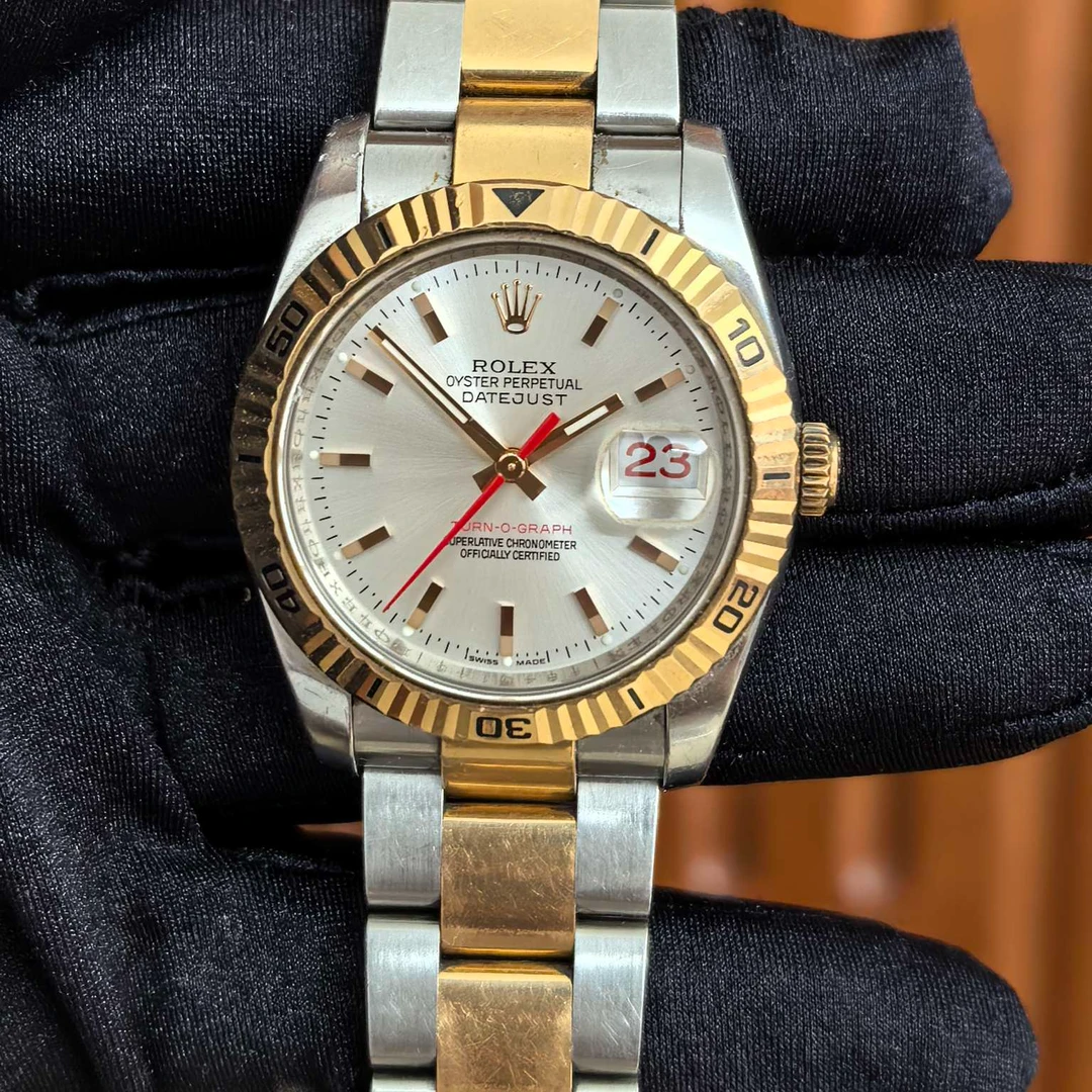 99新 Rolex/劳力士 爬山虎116261/36mm/F字头单表/18k玫瑰金