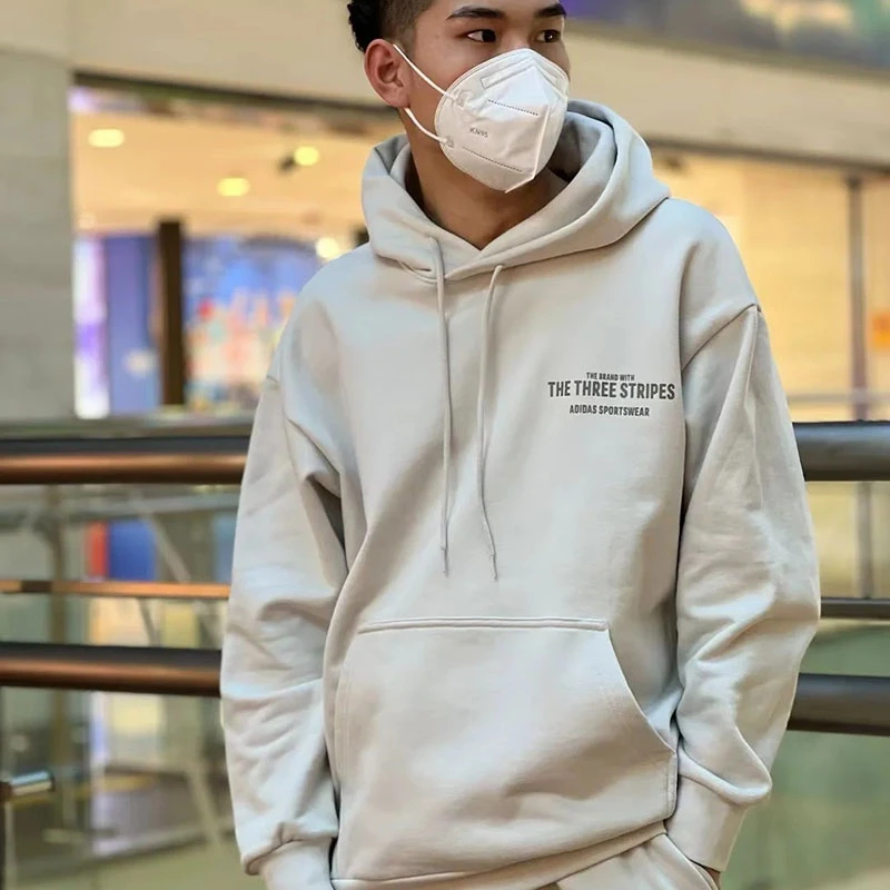 【推荐】阿迪达斯男服连帽卫衣宽松运动针织套头衫M HOODIE 2716