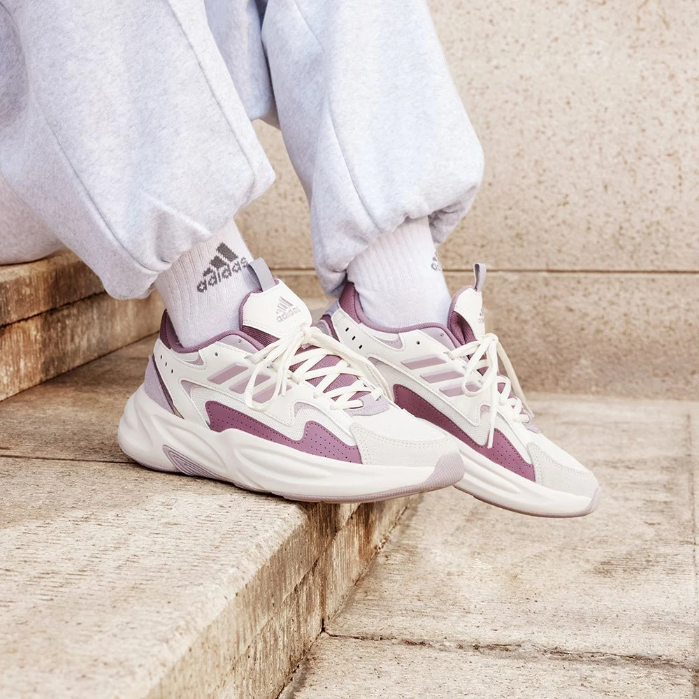 阿迪达斯女鞋休闲鞋运动厚底波波鞋老爹鞋OZWAVE JR3200