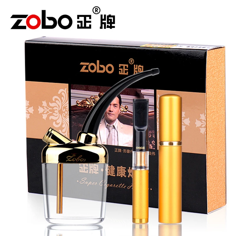 Zobo/正牌烟嘴过滤可清洗循环型三重过滤嘴男烟壶烟斗送礼套装水