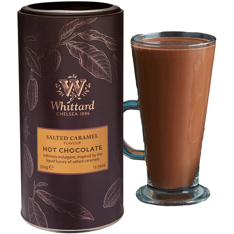 Whittard英国进口海盐焦糖热饮巧克力粉350g装可可粉冲饮料烘培