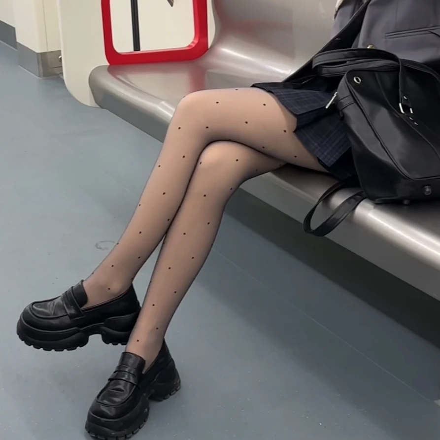 光腿神器波点外层丝袜纽扣可拆卸款光腿外层替换装丝袜专用链接