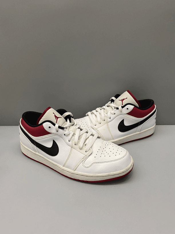 44码 耐克 aj1 low 白红 低帮 复古篮球鞋