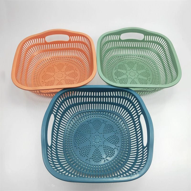 多功能馍筐家用厨房洗菜盆淘菜篮子家用细孔沥水篮塑料杂物收纳篮