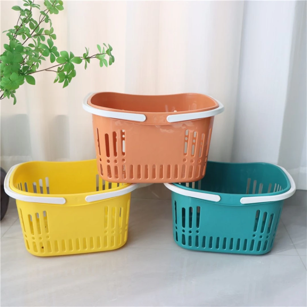 购物篮大号超市便利店篮塑料KTV零食置物篮买菜篮子采摘手提篮