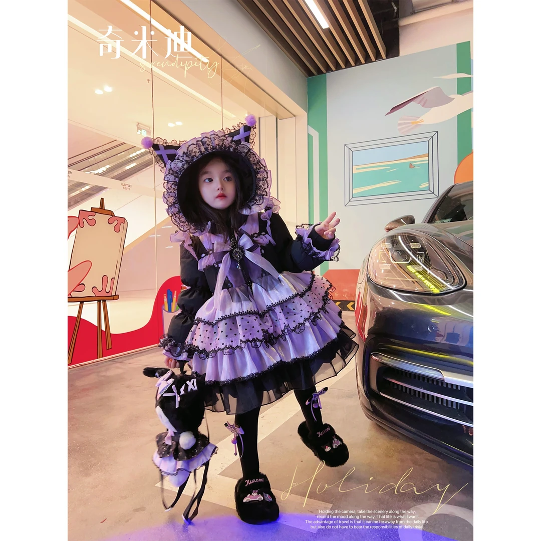 现货【库洛米】奇米迪女童公主羽绒服加厚冬装儿童外套48076