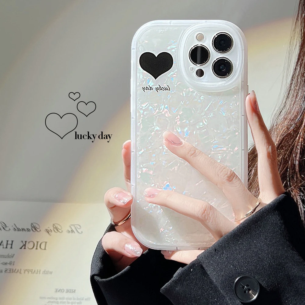 贝壳纹简约高级感13promax适用iphone手机壳14苹果12软套Xs爱心11