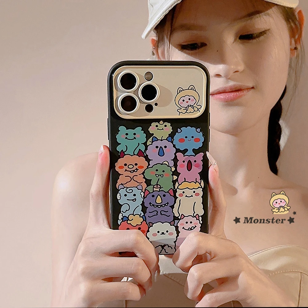 小怪兽适用苹果iphone14手机壳13promax11潮酷卡通14大视窗12防摔