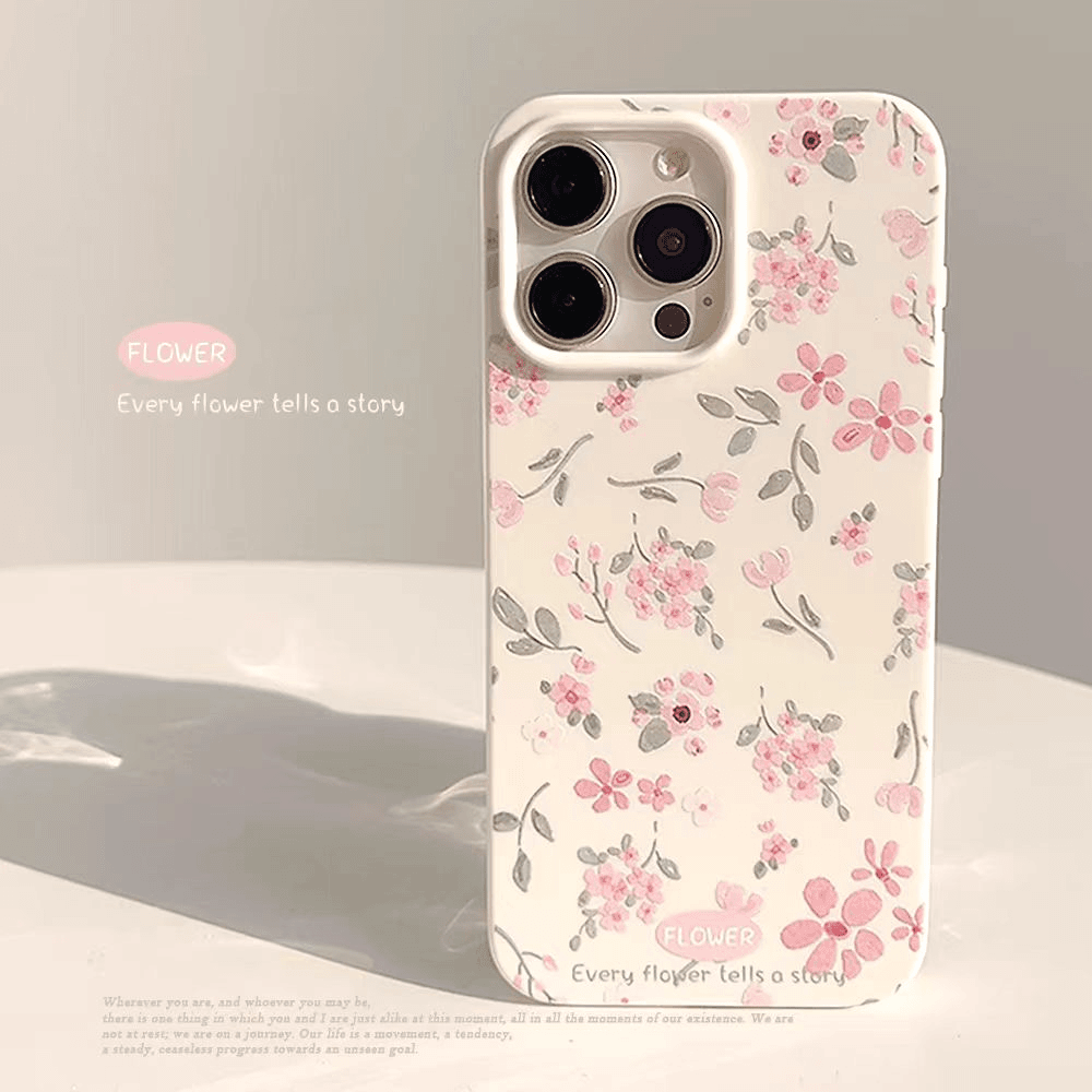 新款网红粉色小碎花苹果15手机壳14清新iphone13promax硅胶11适用