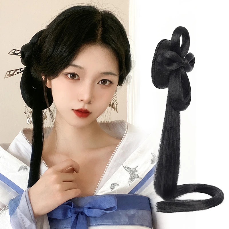 古装汉服假发包一体式侧盘发造型师小小同款发髻古风明制日常垫发