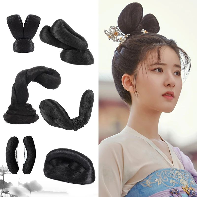 长歌行发包唐风同款随意弯曲变形汉服发髻古装造型李乐嫣假发古风