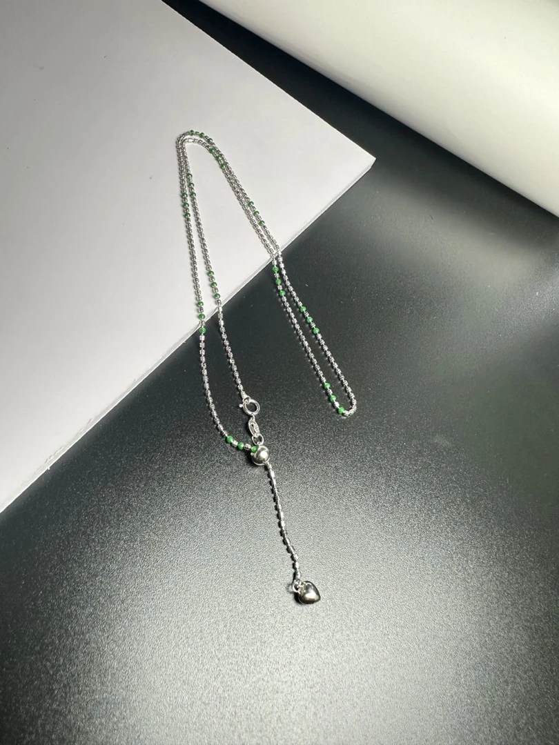 链子925银 银链20寸50cm珐琅滴胶工艺8888*02 可调节