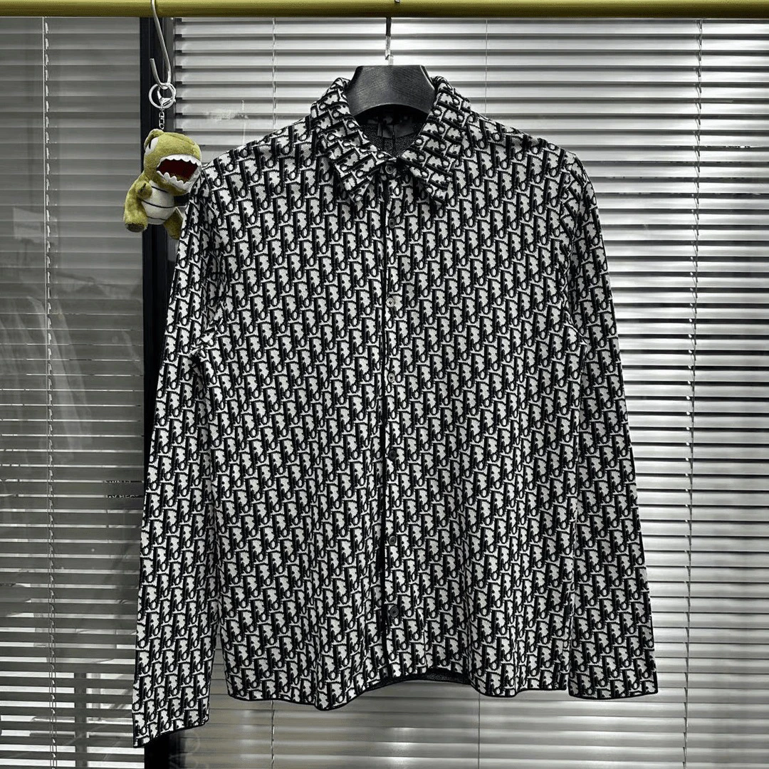 全新未使用 DIOR/迪奥 黑白满印衬衫xs/s/m/xl