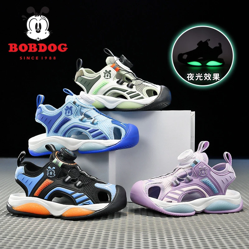 【小芭专属】巴布豆2025儿童新款凉鞋潮流夜光包头沙滩鞋运动鞋S432