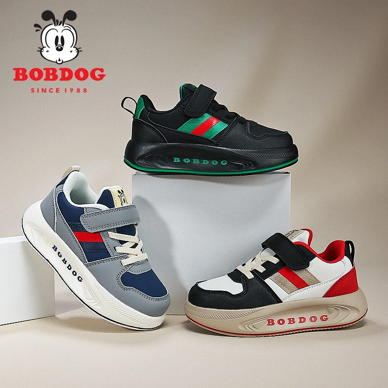 【小表哥专属】巴布豆儿童鞋春秋新款防水皮面软底儿童运动鞋6118