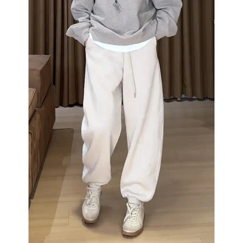 清仓 加绒弯刀卫裤女春秋梨形身材显瘦宽松休闲束脚镰刀香蕉裤