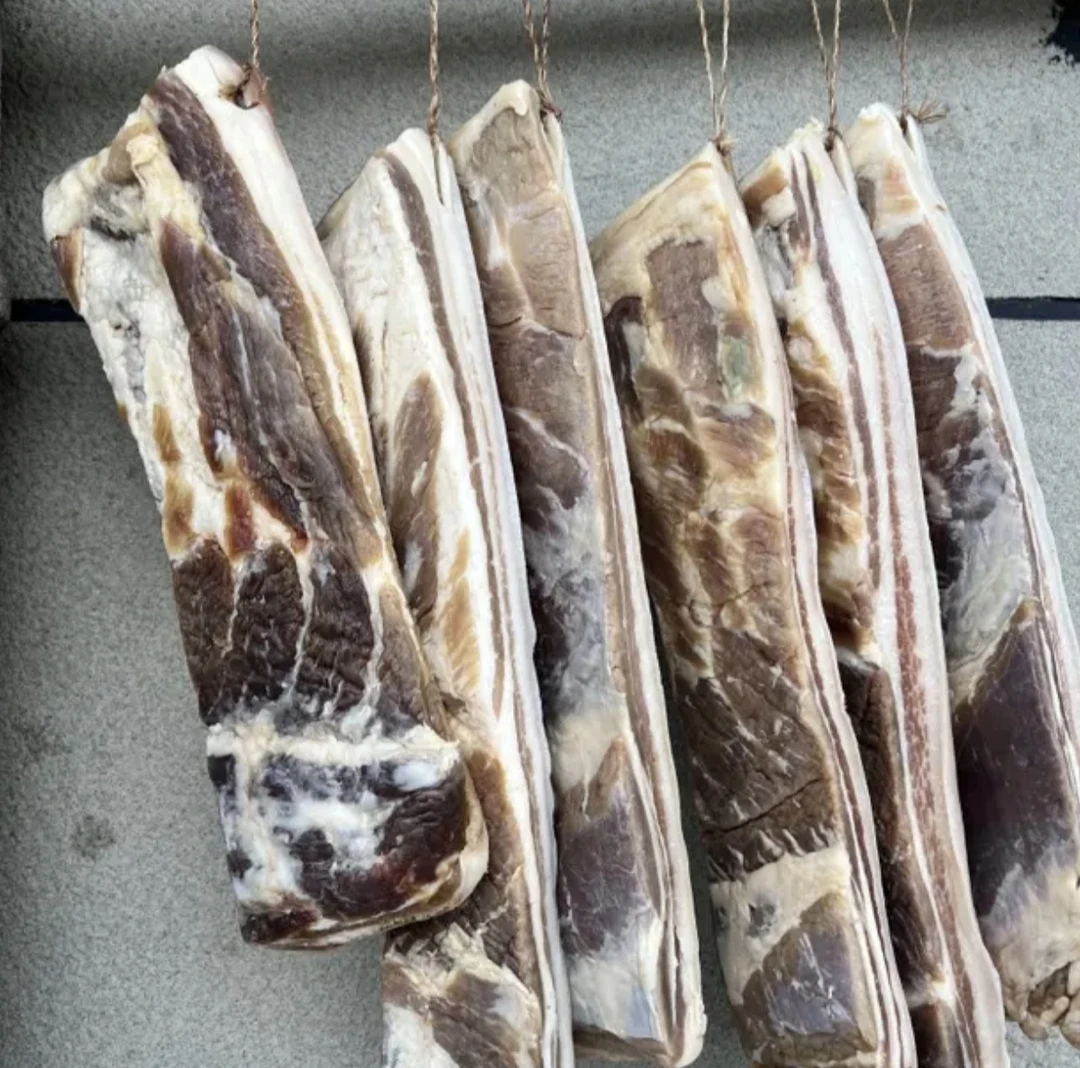大别山农户黑猪腊肉