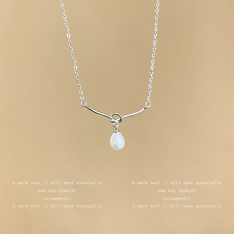 钛钢项链 珍珠绳结项链时尚轻奢小众高级感项链女2024年新款节日