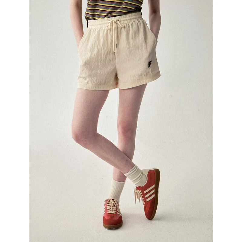 FLOWERSAYS:跳舞兰 无忧无虑复古运动凉感印花短裤