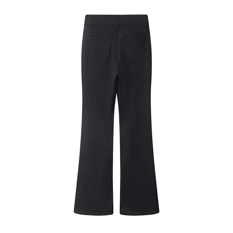 秋冬新品高腰显瘦加绒弹力喇叭裤3132